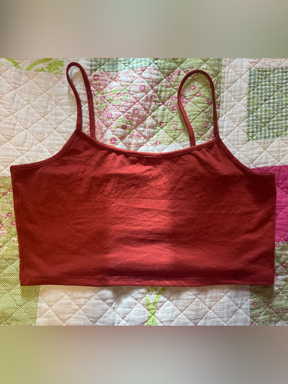 Ardene Red Cropped Spaghetti Strap Cami